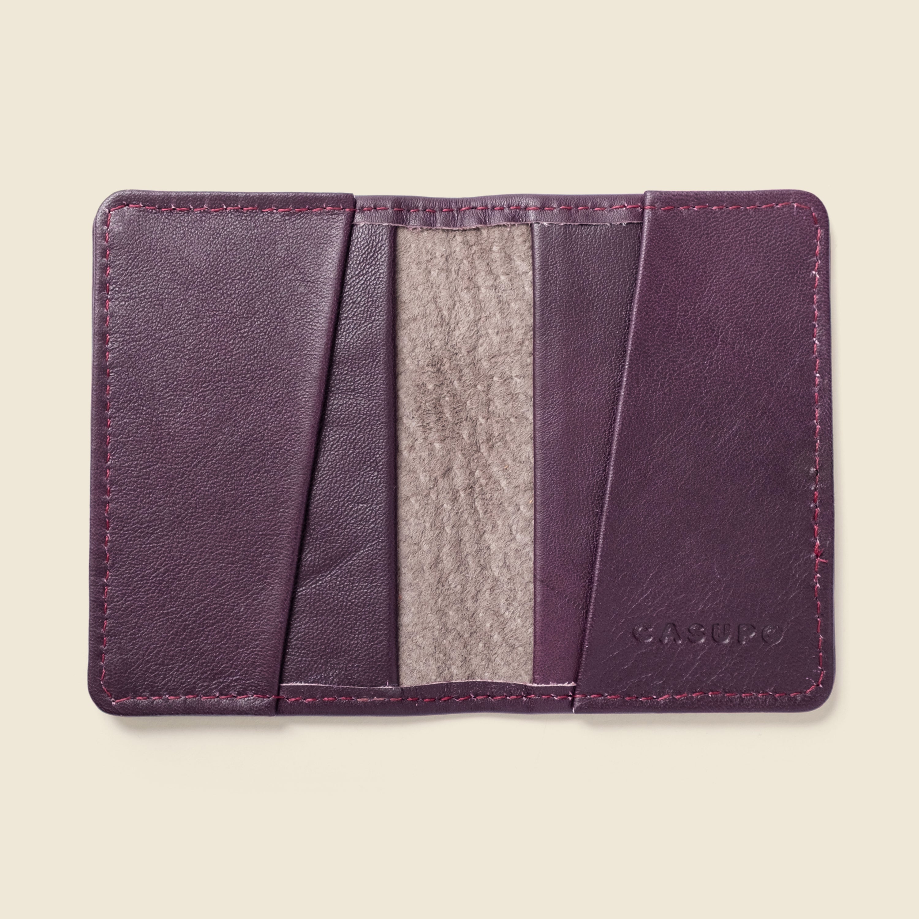 Compact Bifold with RFID protection - Plum