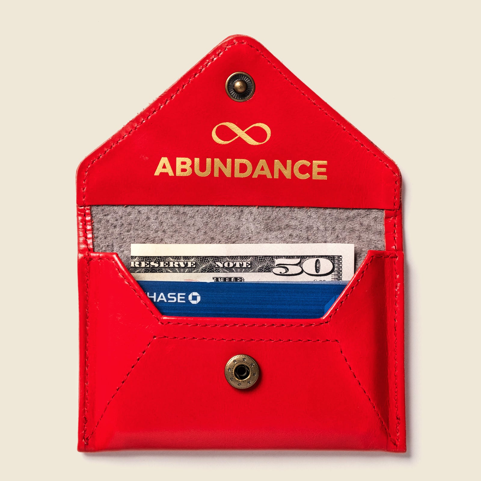 abundance red wallet for women