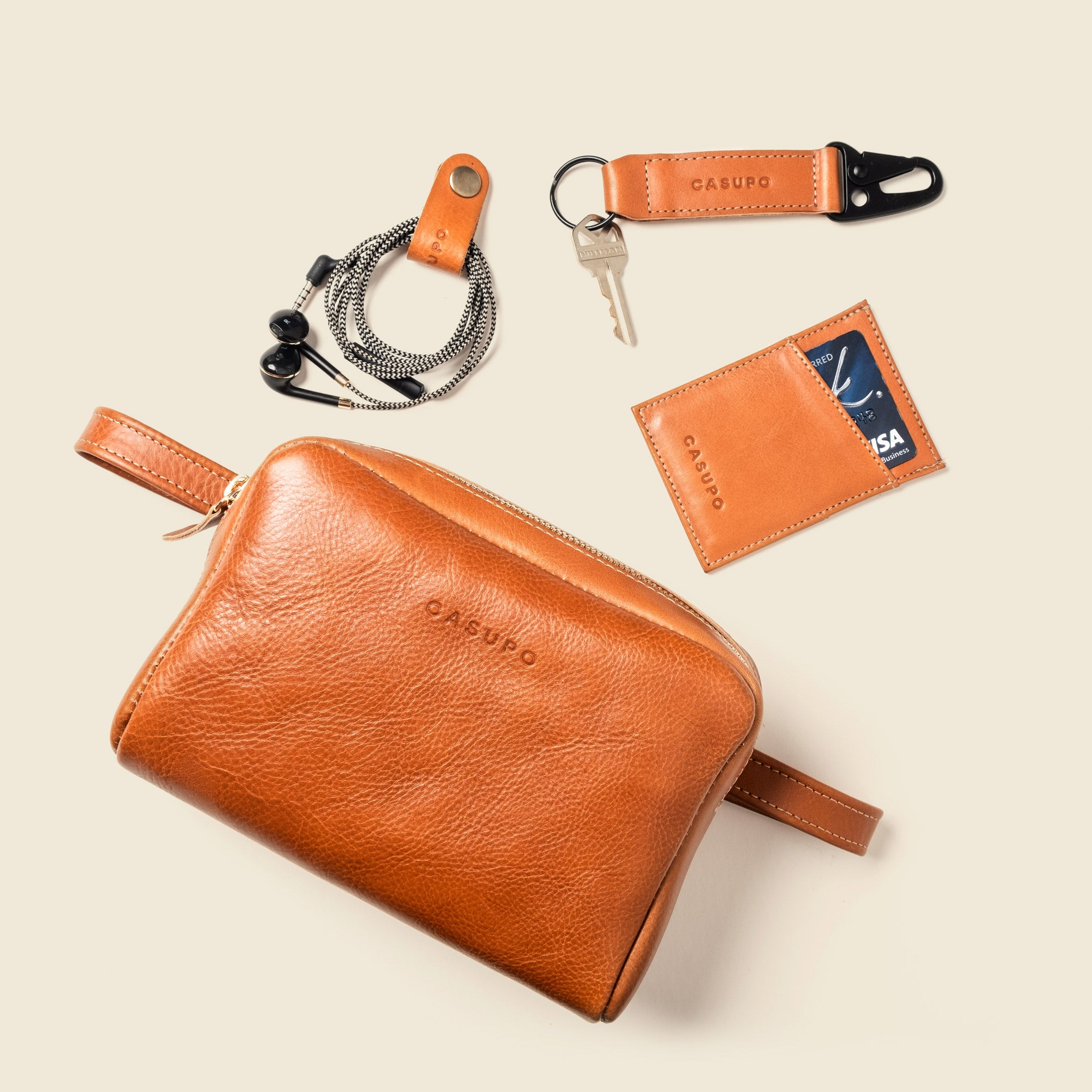 Casupo leather keychain