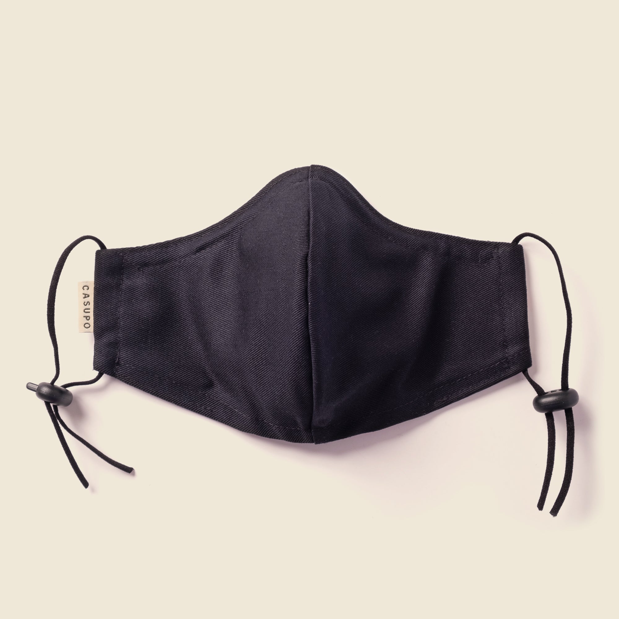 Cotton Cloth Mask - Chambray, Black