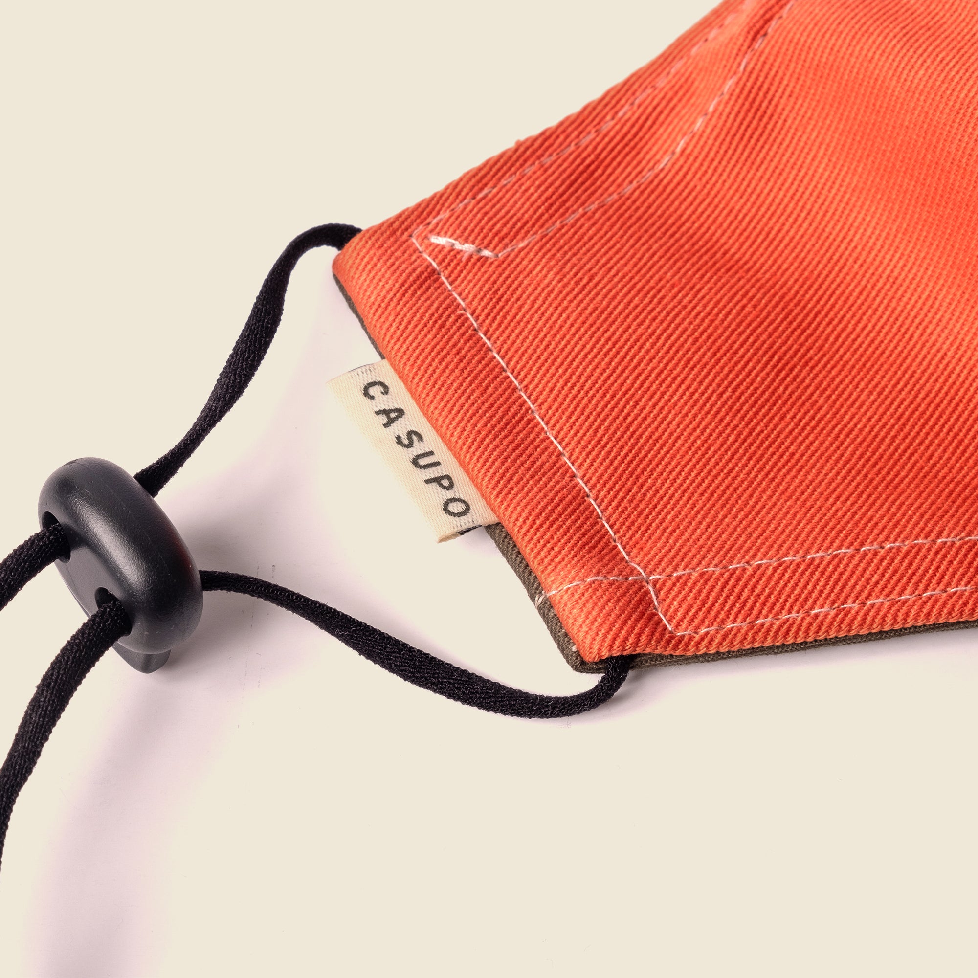 FACE MASK - OLIVE / ORANGE