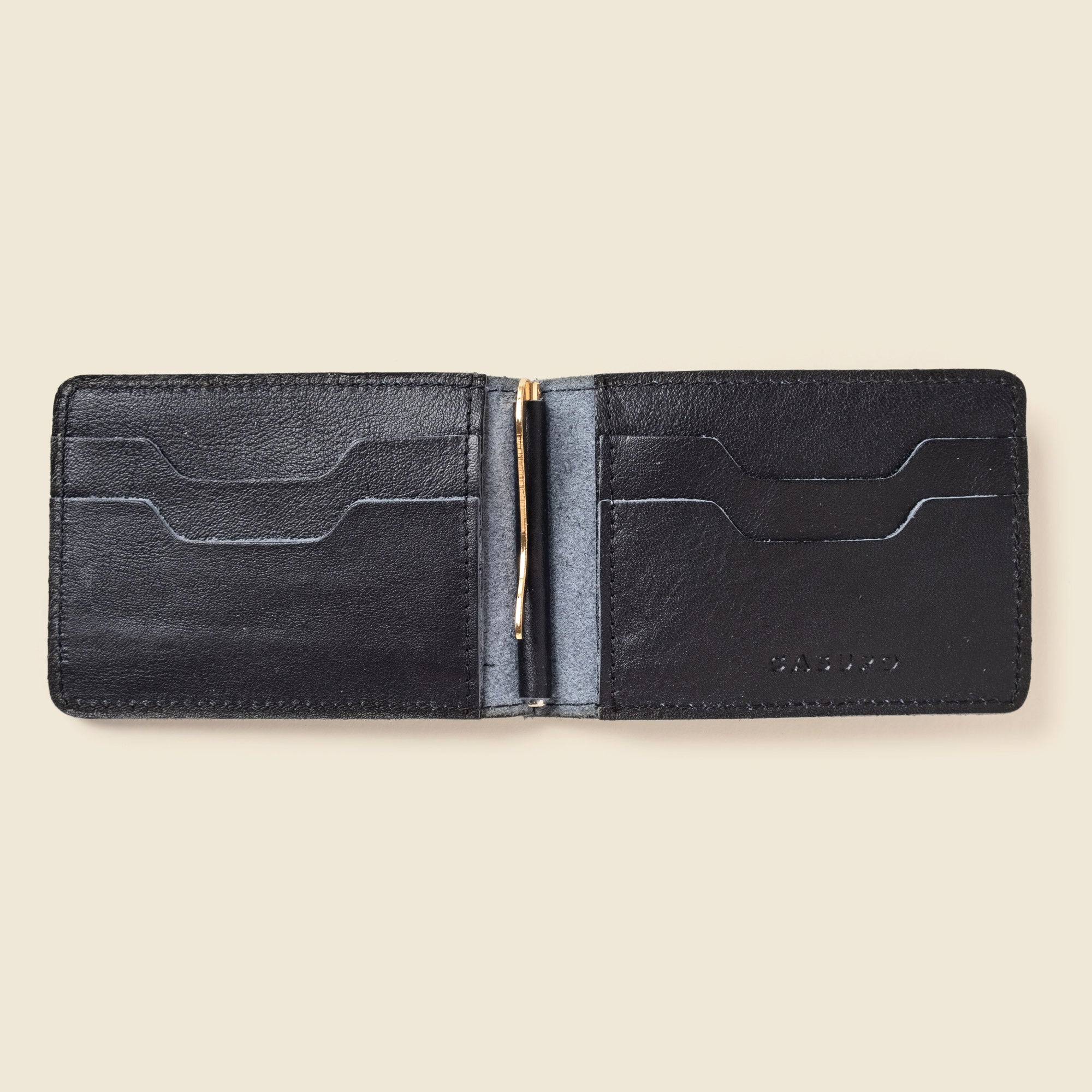 Leather wallet with money clip inside for men – CASUPO