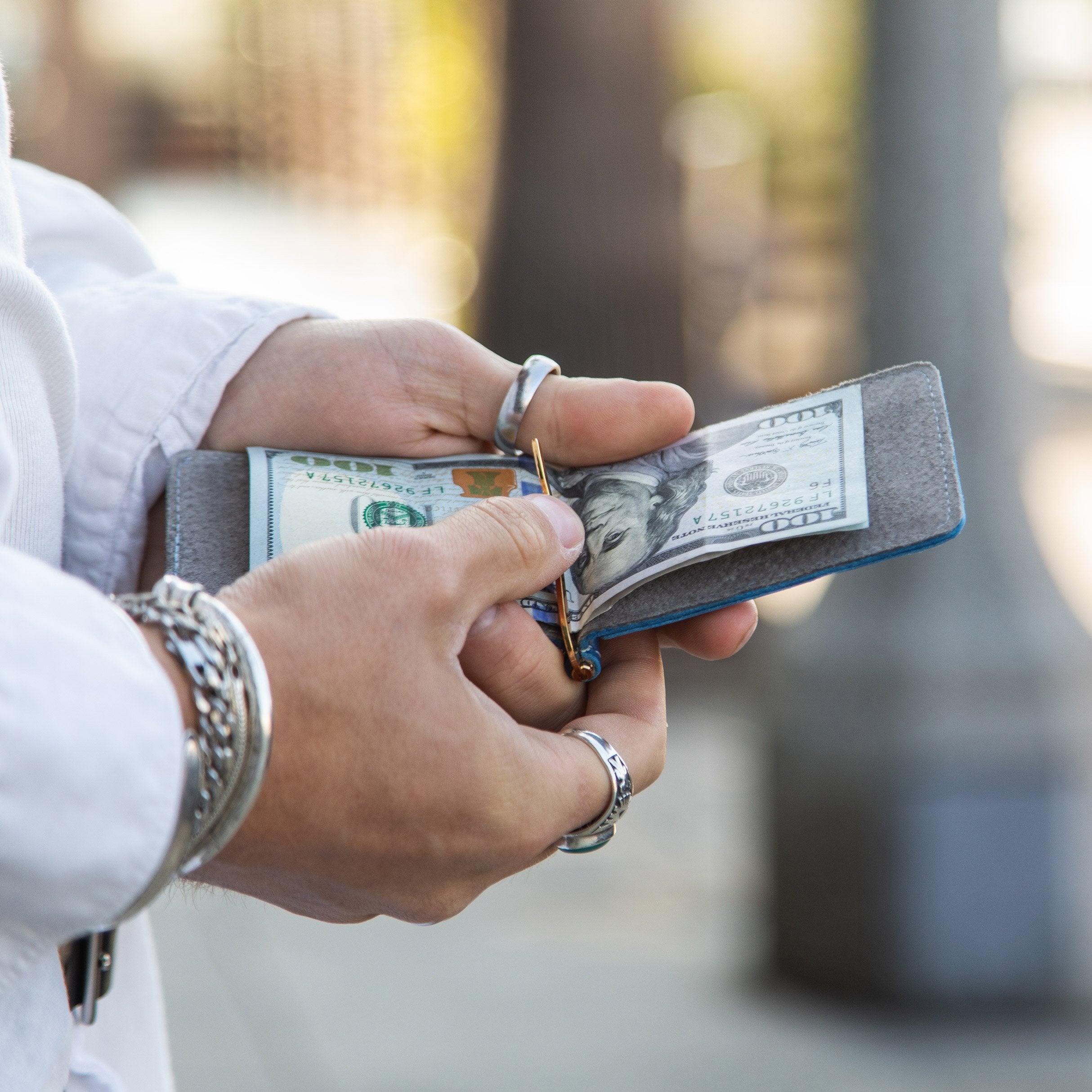 recycled leather wallet