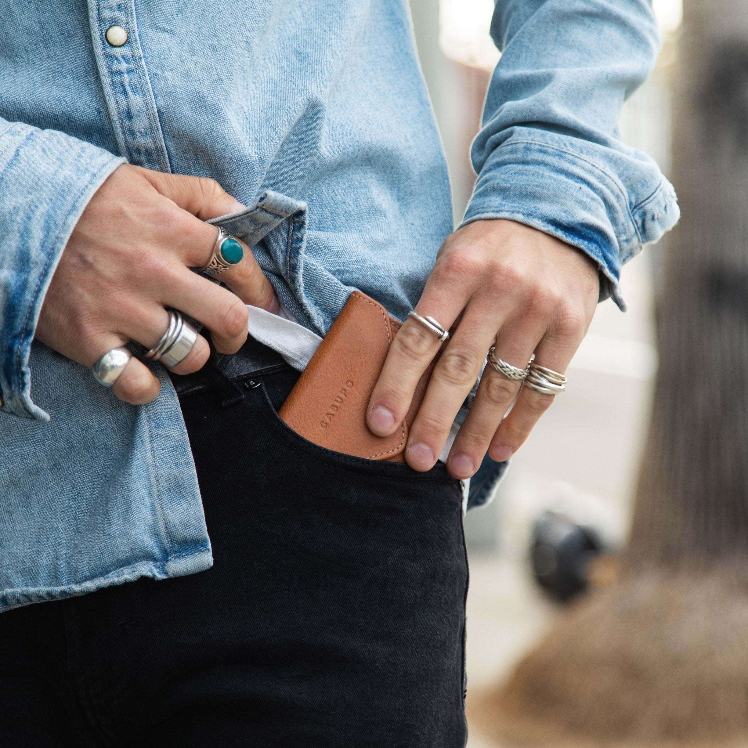 compact leather minimal wallet