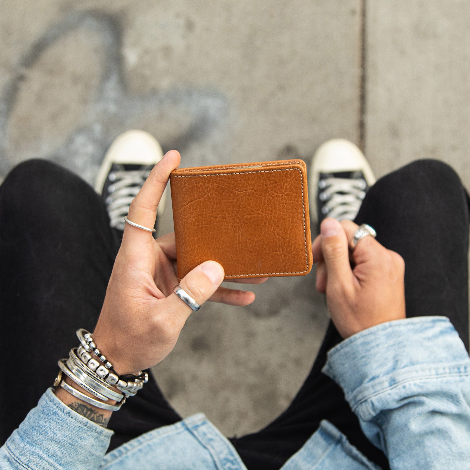 casupo compact leather wallet