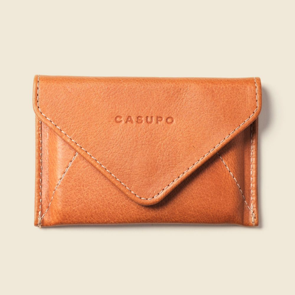 Vegetable tanned leather wallet for women