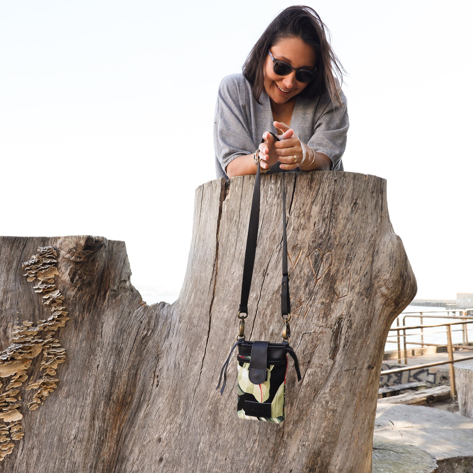 black bag for concerts and games