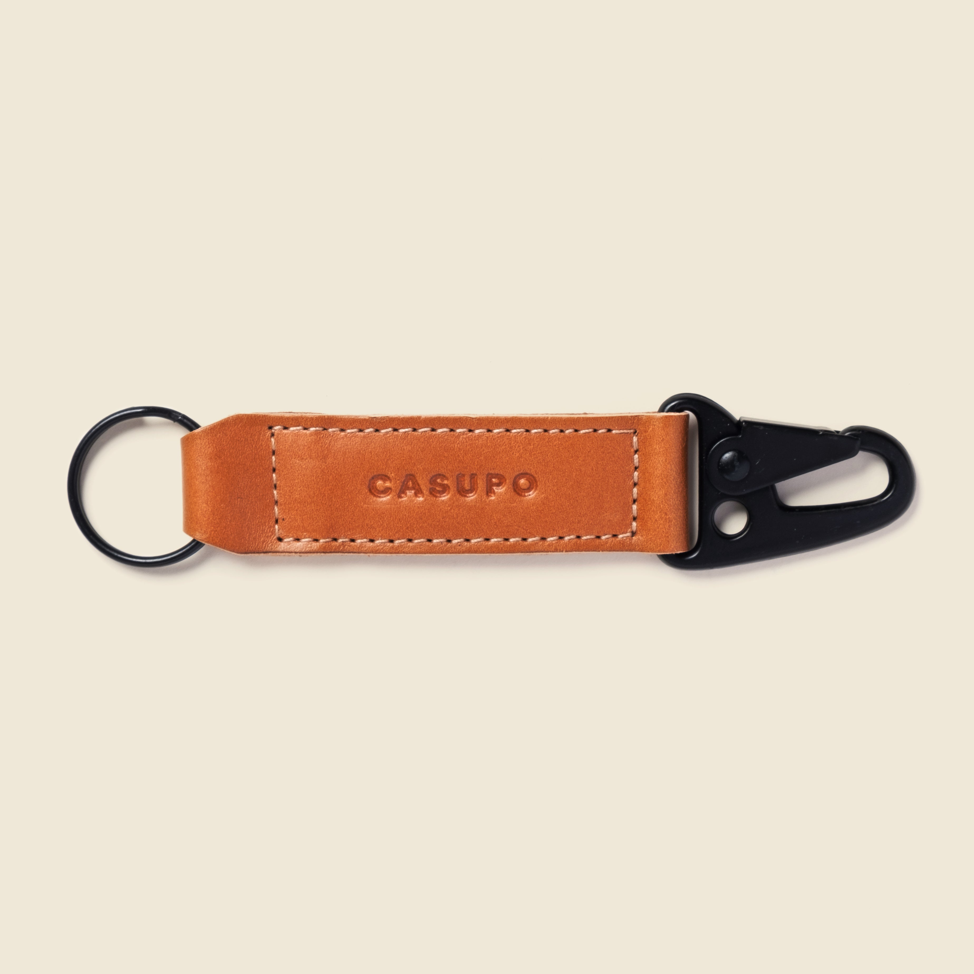 vegetable tanned leather keychain