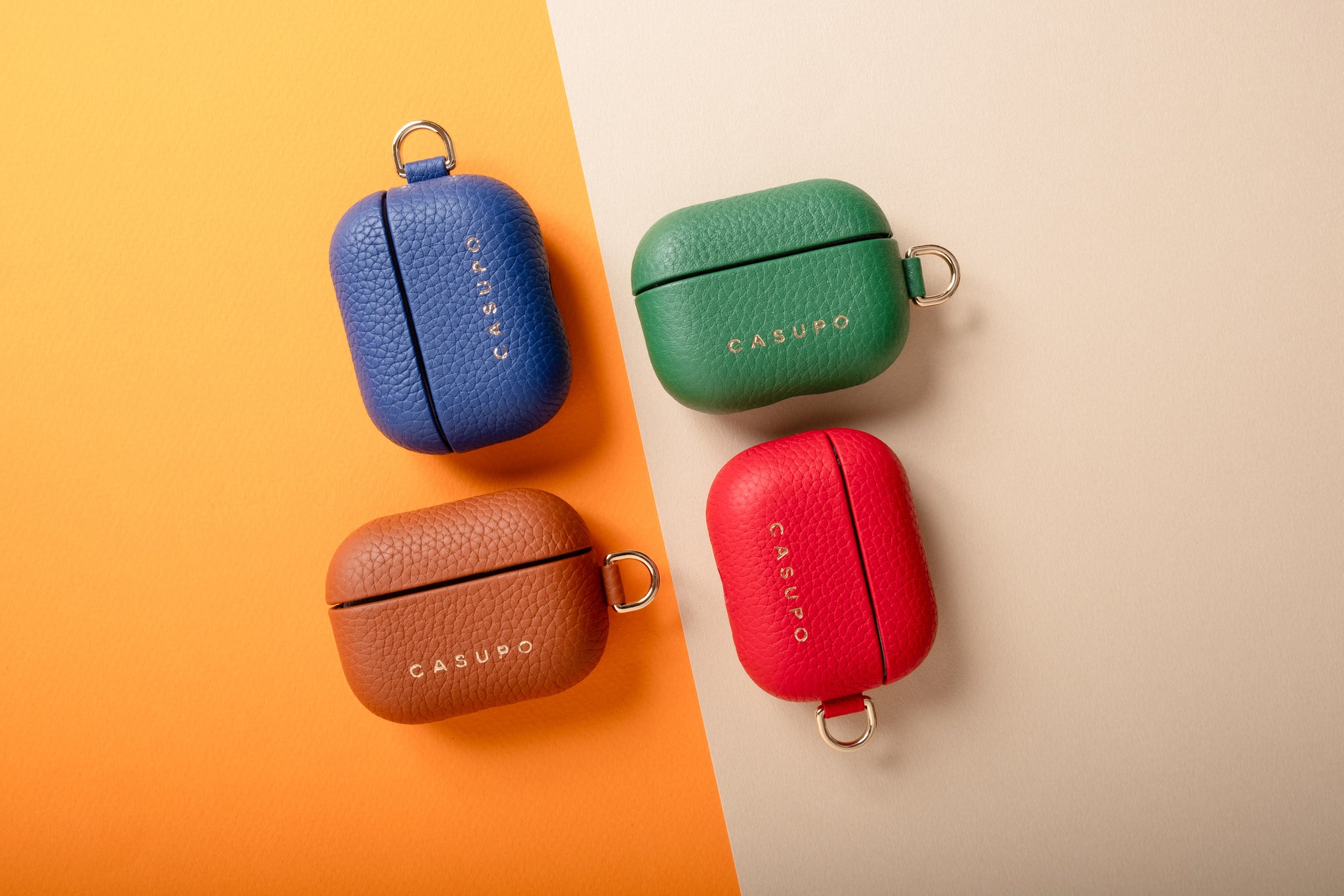 Leather AirPods Cases with Removable Key Ring – Sleek Protection with