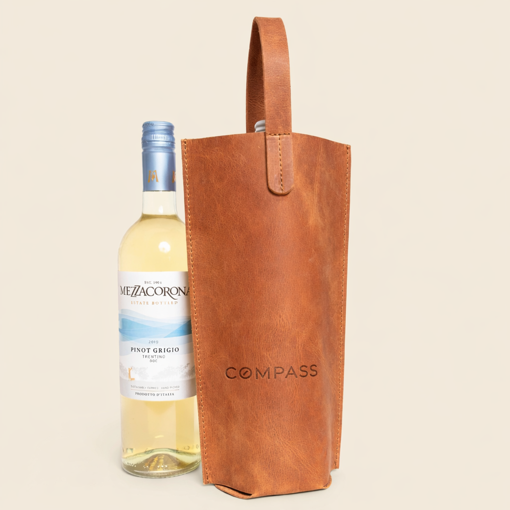 Premium Leather Wine Carrier | Custom Corporate Gift - 100 Unit Minimum
