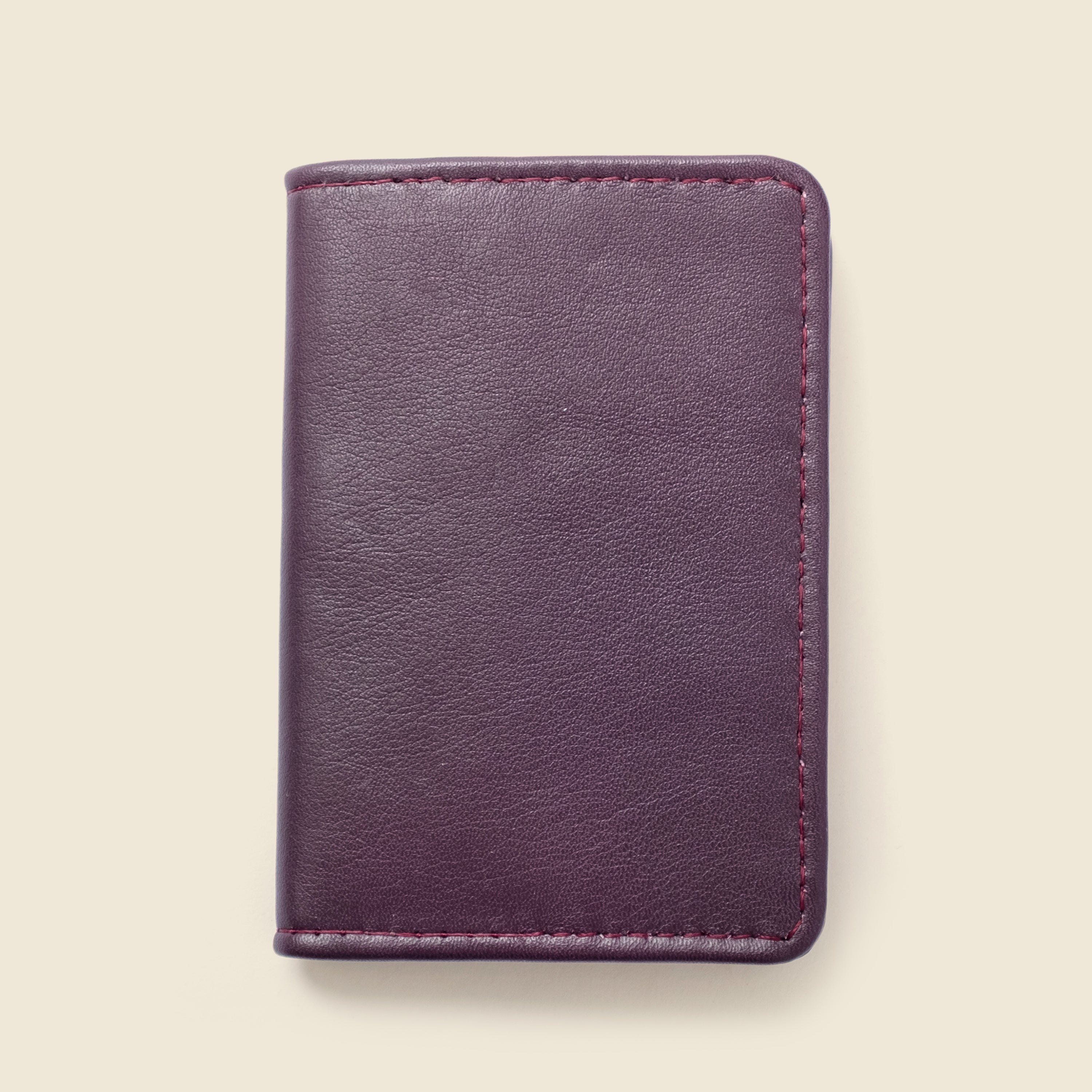 Compact Bifold with RFID protection - Plum