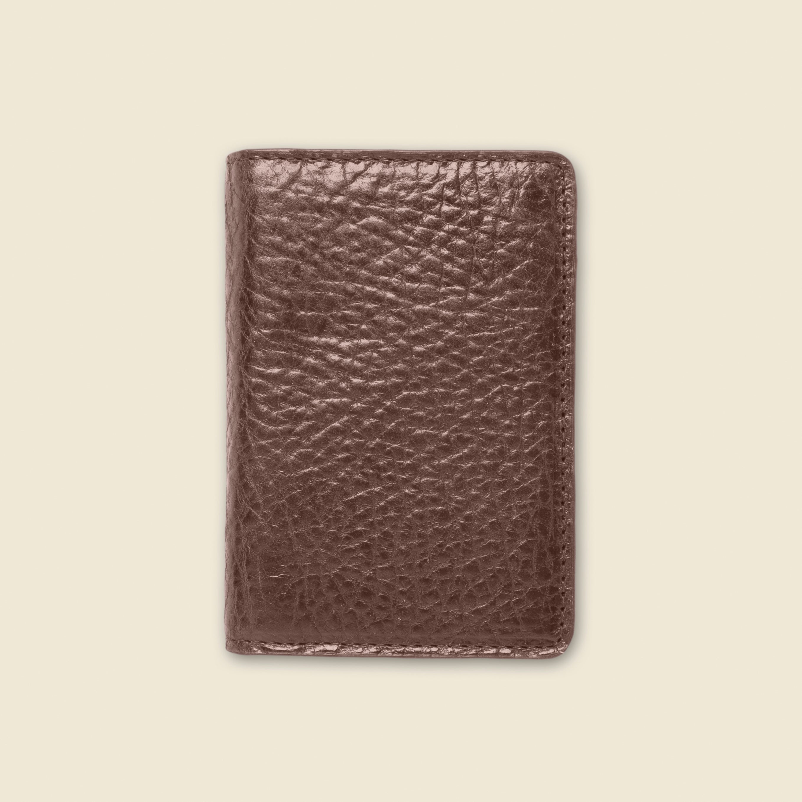 brown leather bifold wallet for private label and corporate gifts