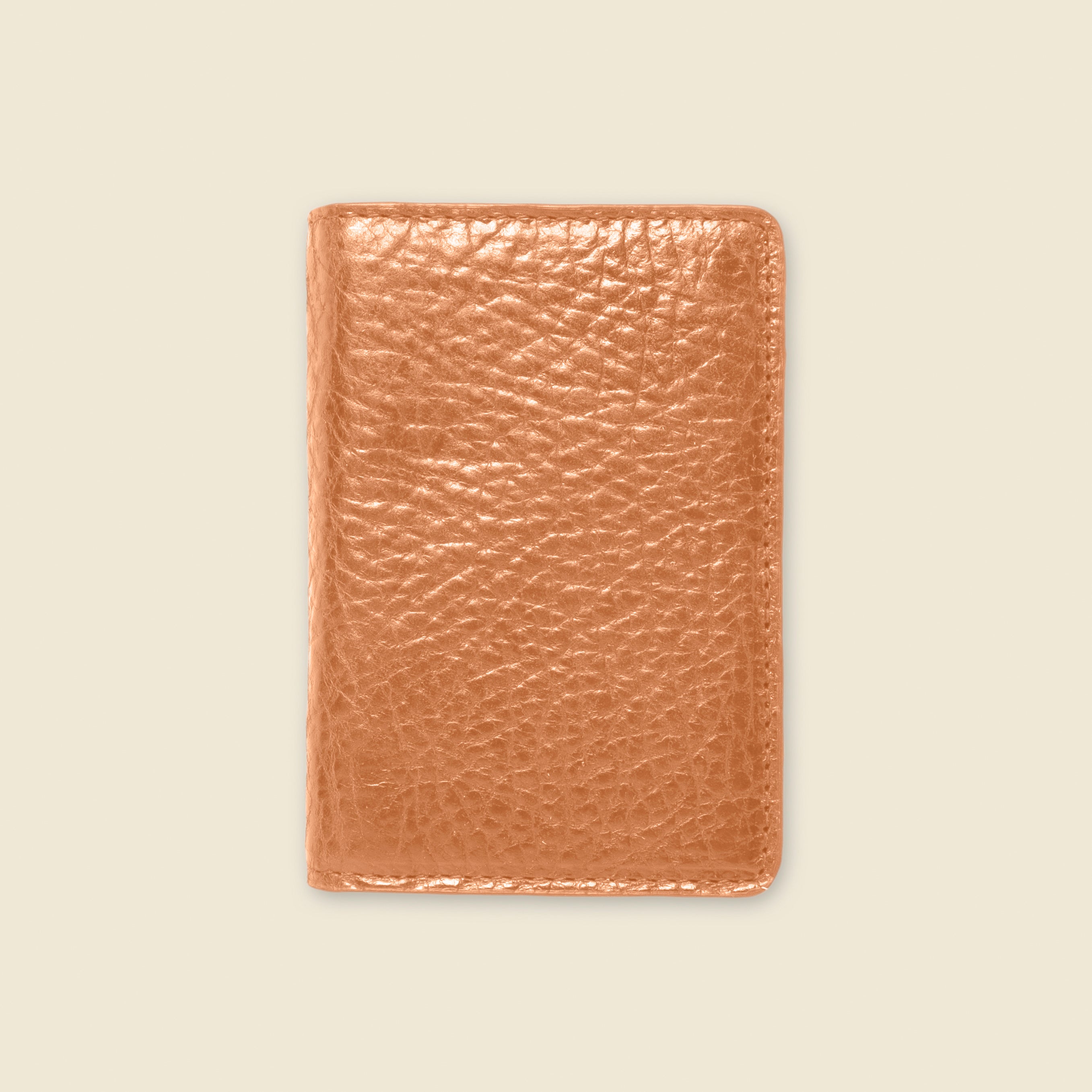 brown leather bifold wallet for private label