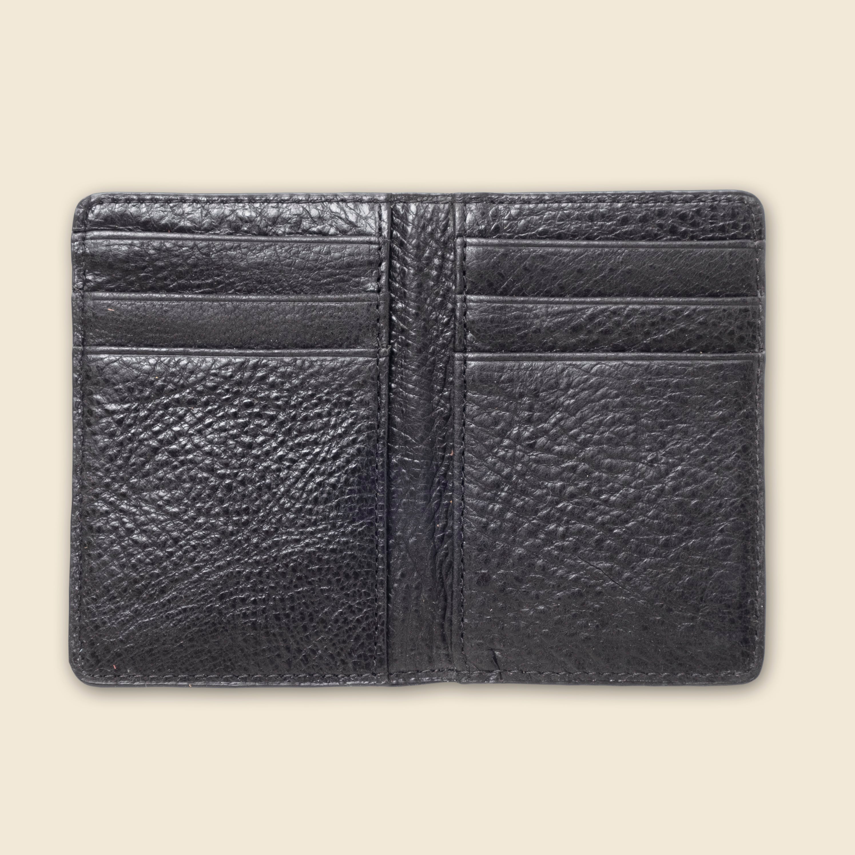 black leather bifold wallet for corporate gifts