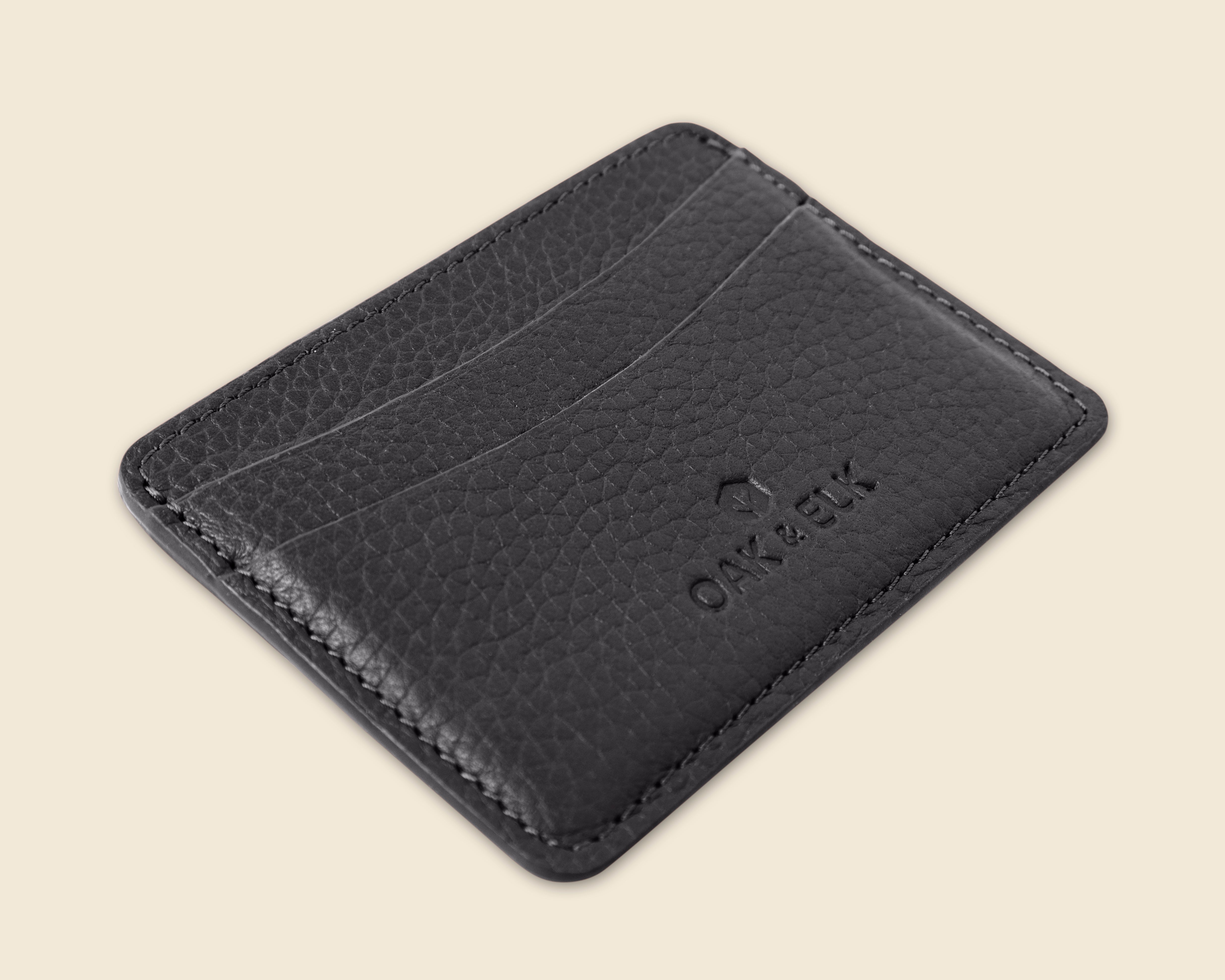 black leather wallet for private label