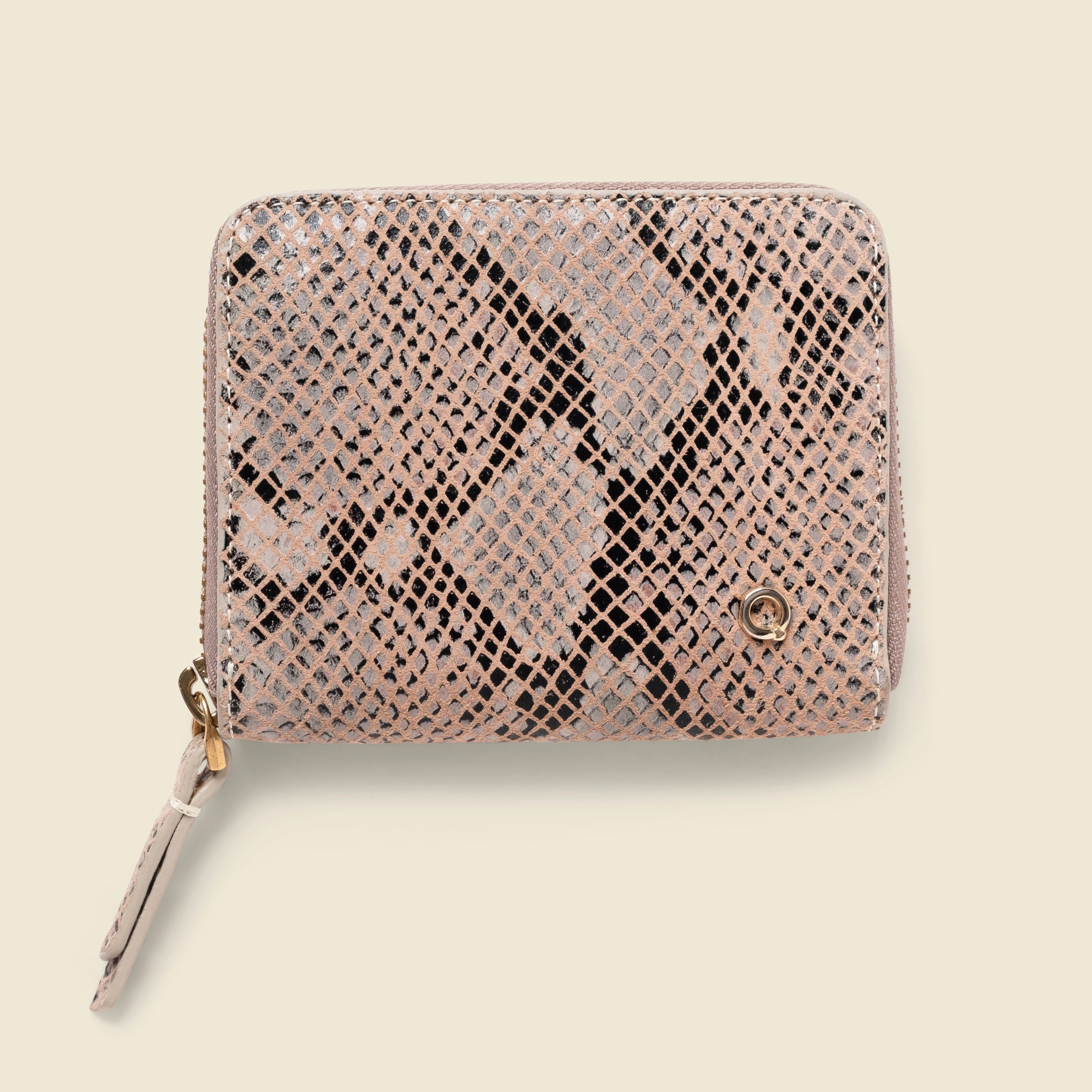 snake printed leather zipper wallet for women - corporate gifts and private label