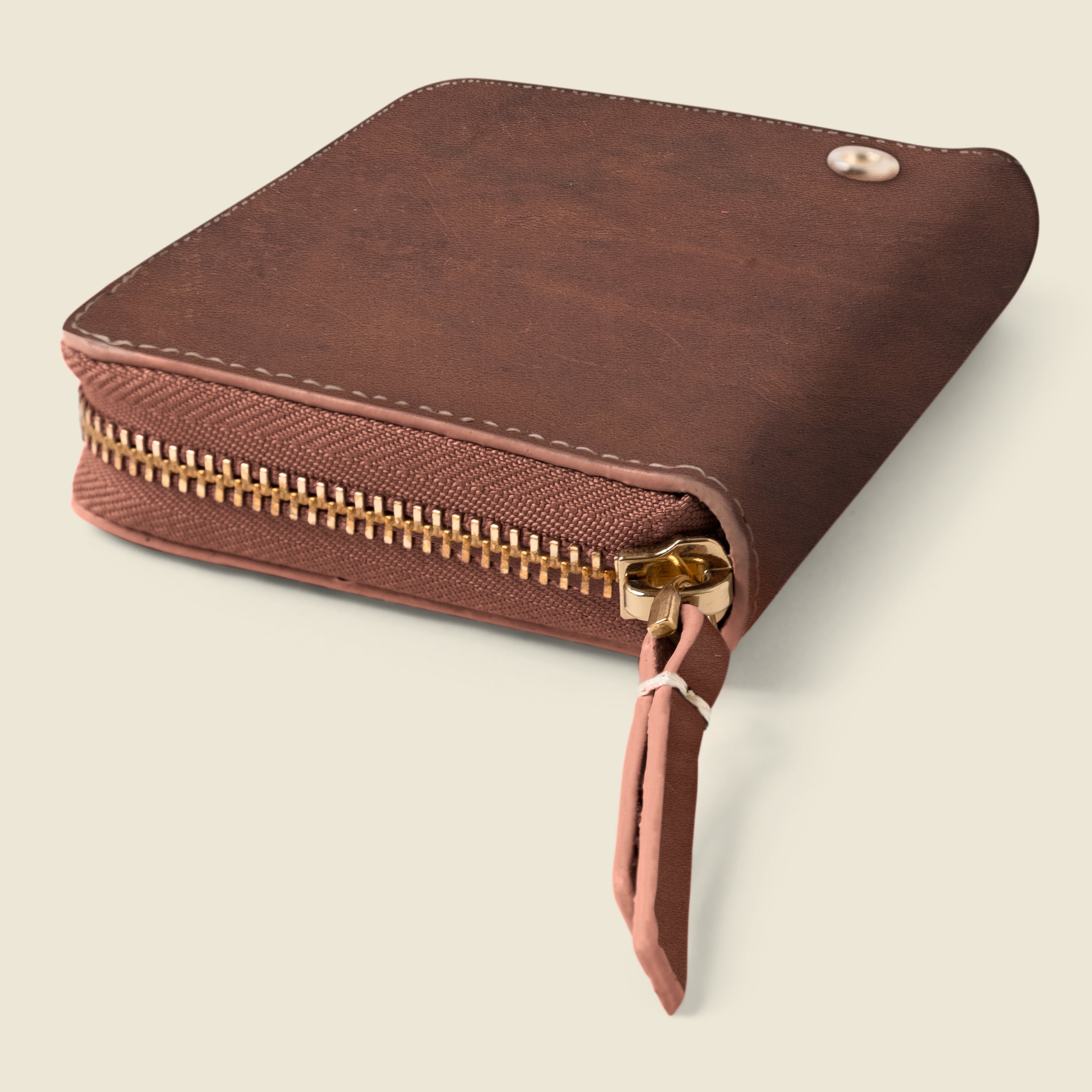 brown zipper wallet for women - corporate gifts and private label