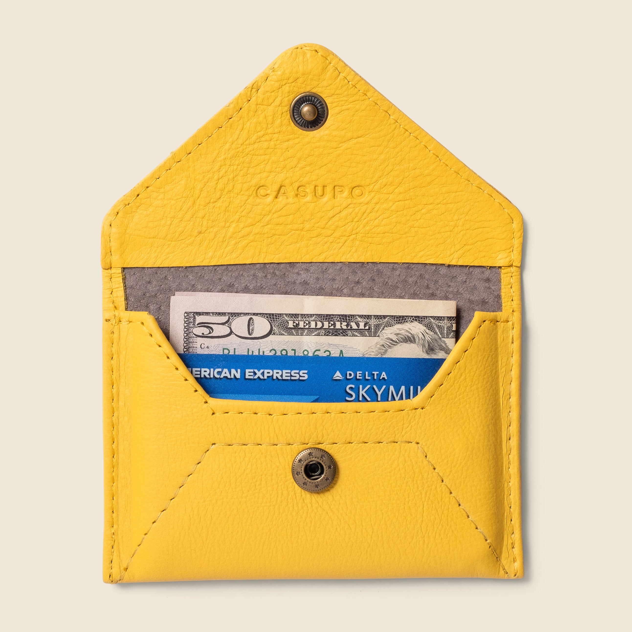 Mini Envelope Wallet With RFID protection - Sunny Yellow