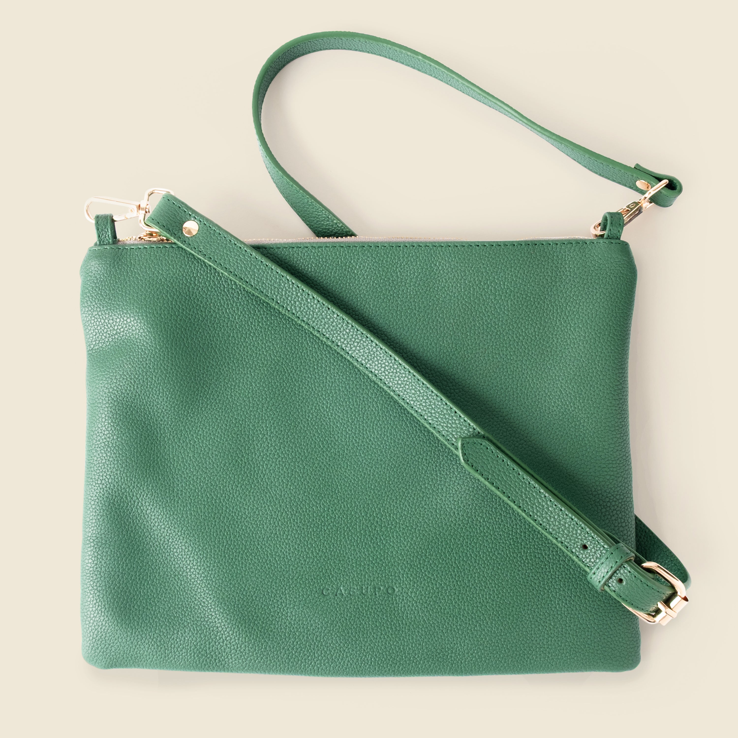 Leather Crossbody Bag - Green