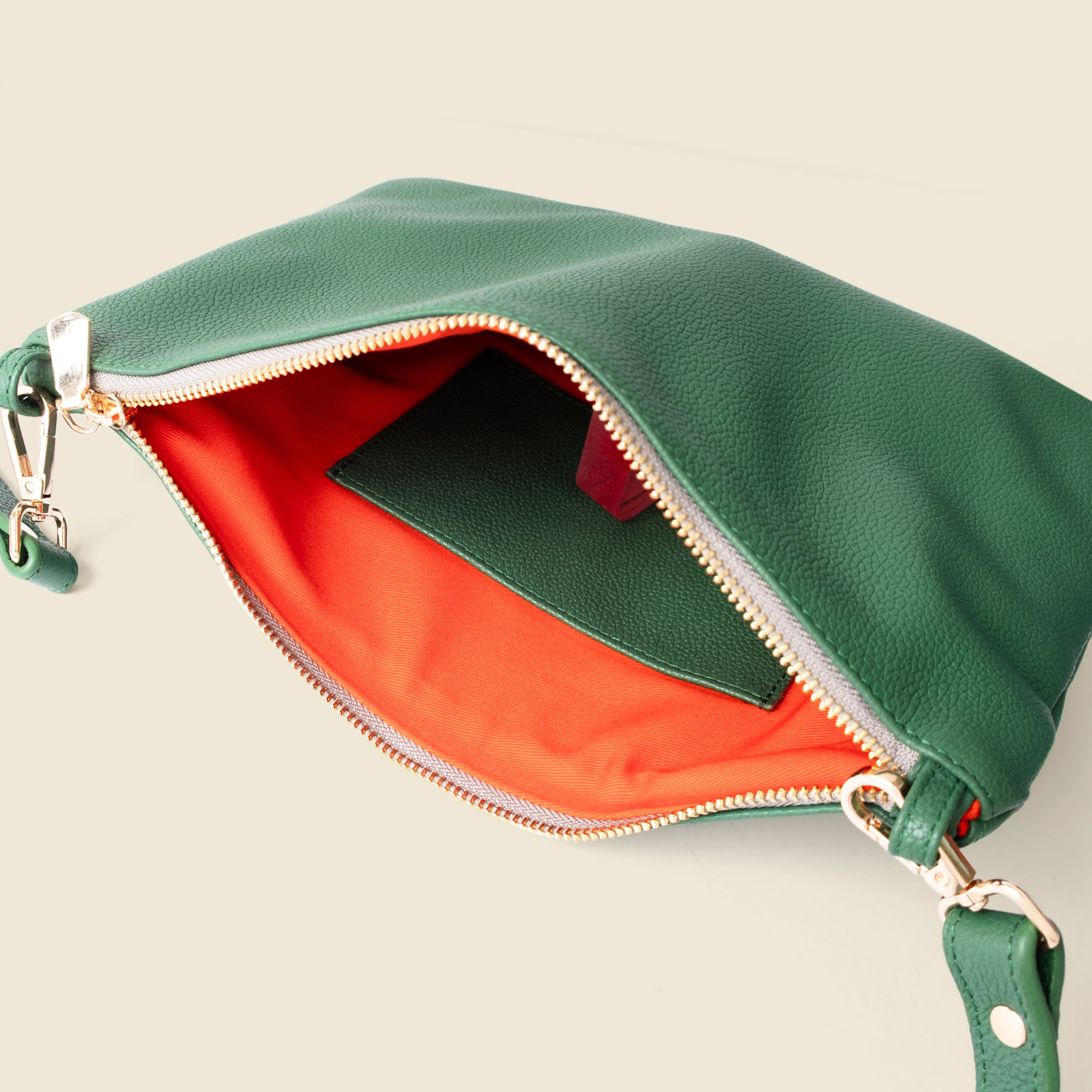 Leather Crossbody Bag - Green
