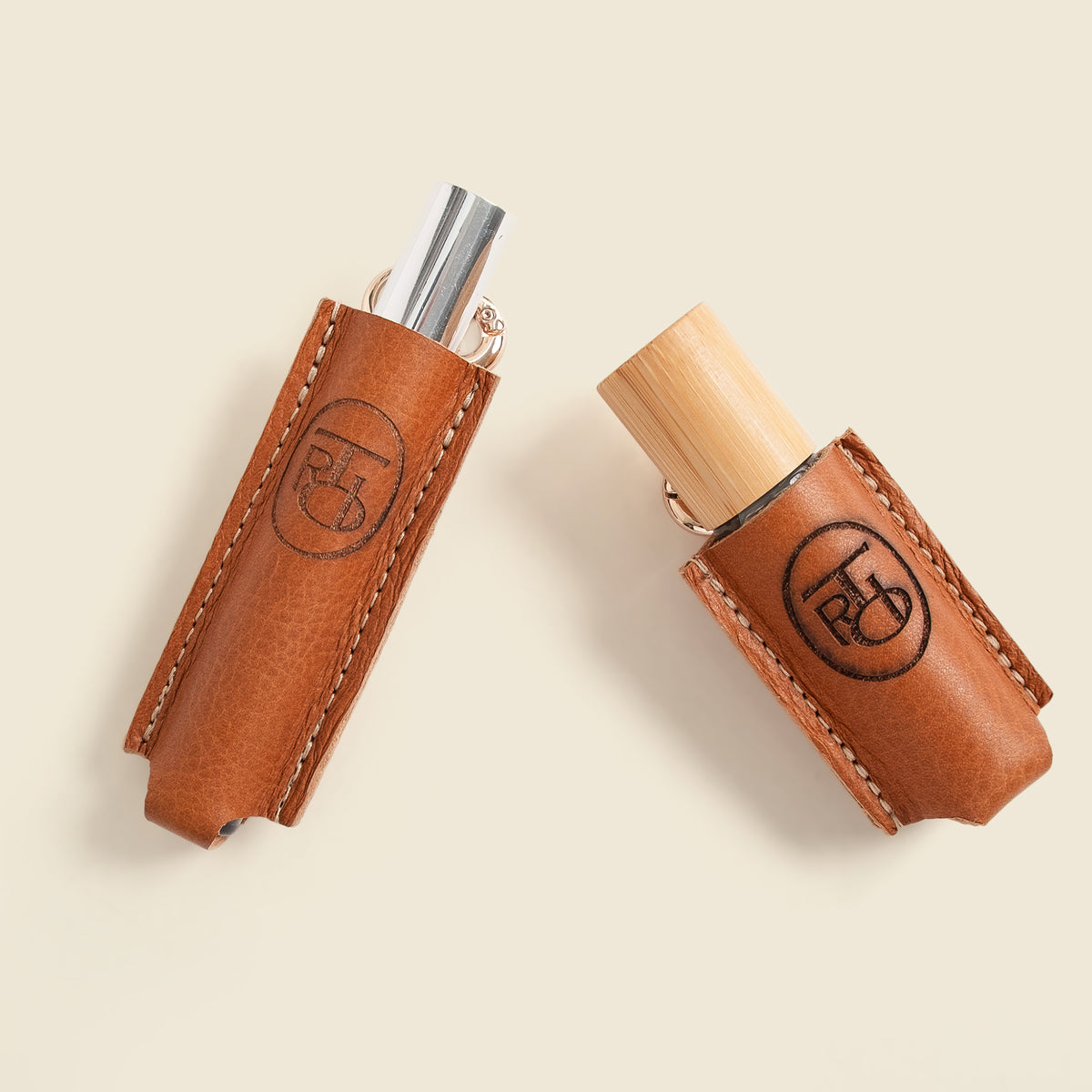 Custom Leather Sleeve for diffuser and scent rolls | Corporate Gifts