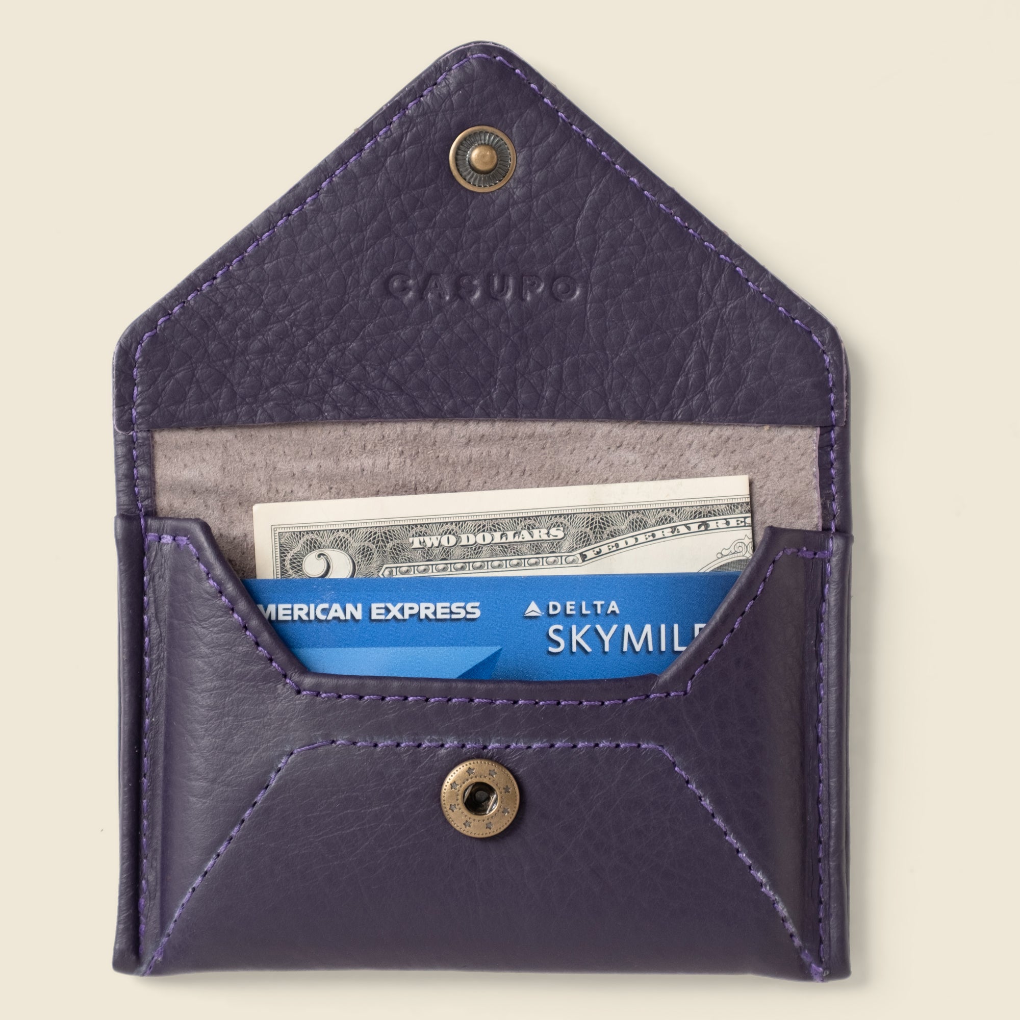 Mini Envelope Wallet With RFID protection - Eggplant
