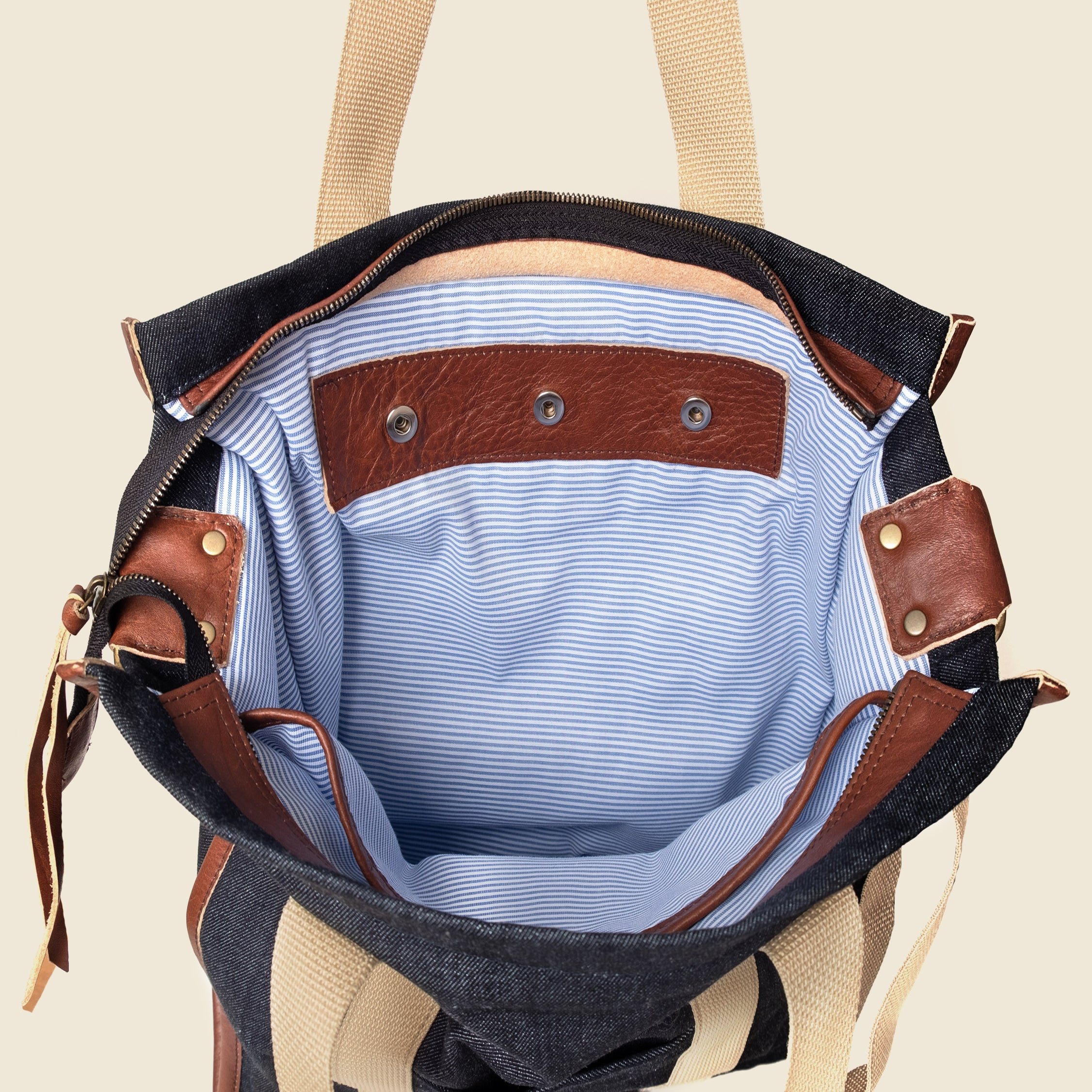 Tote bag with Small Crossbody bag - Denim