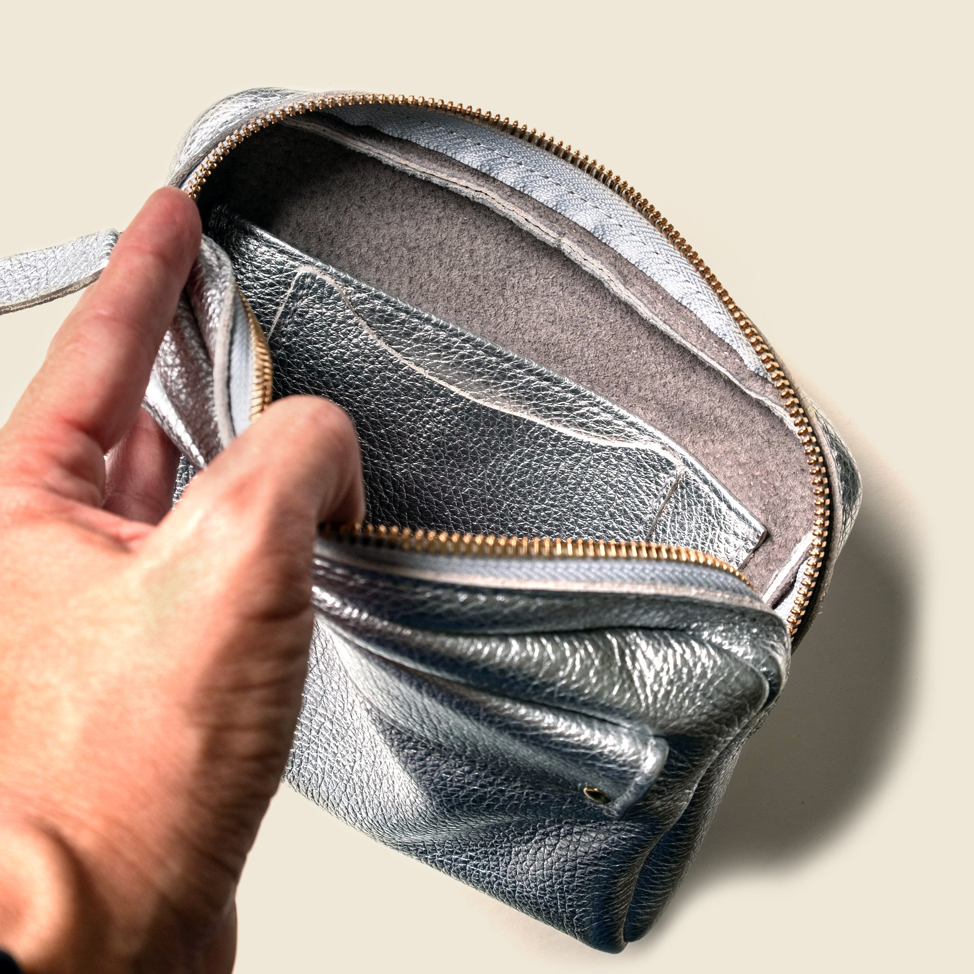 Silver fanny pack for women