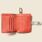 Wallet with Snap and Key Ring - Salmon Pink