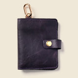 Wallet with Snap and Key Ring - Purple