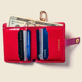 Wallet with Snap and Key Ring - Hot Pink