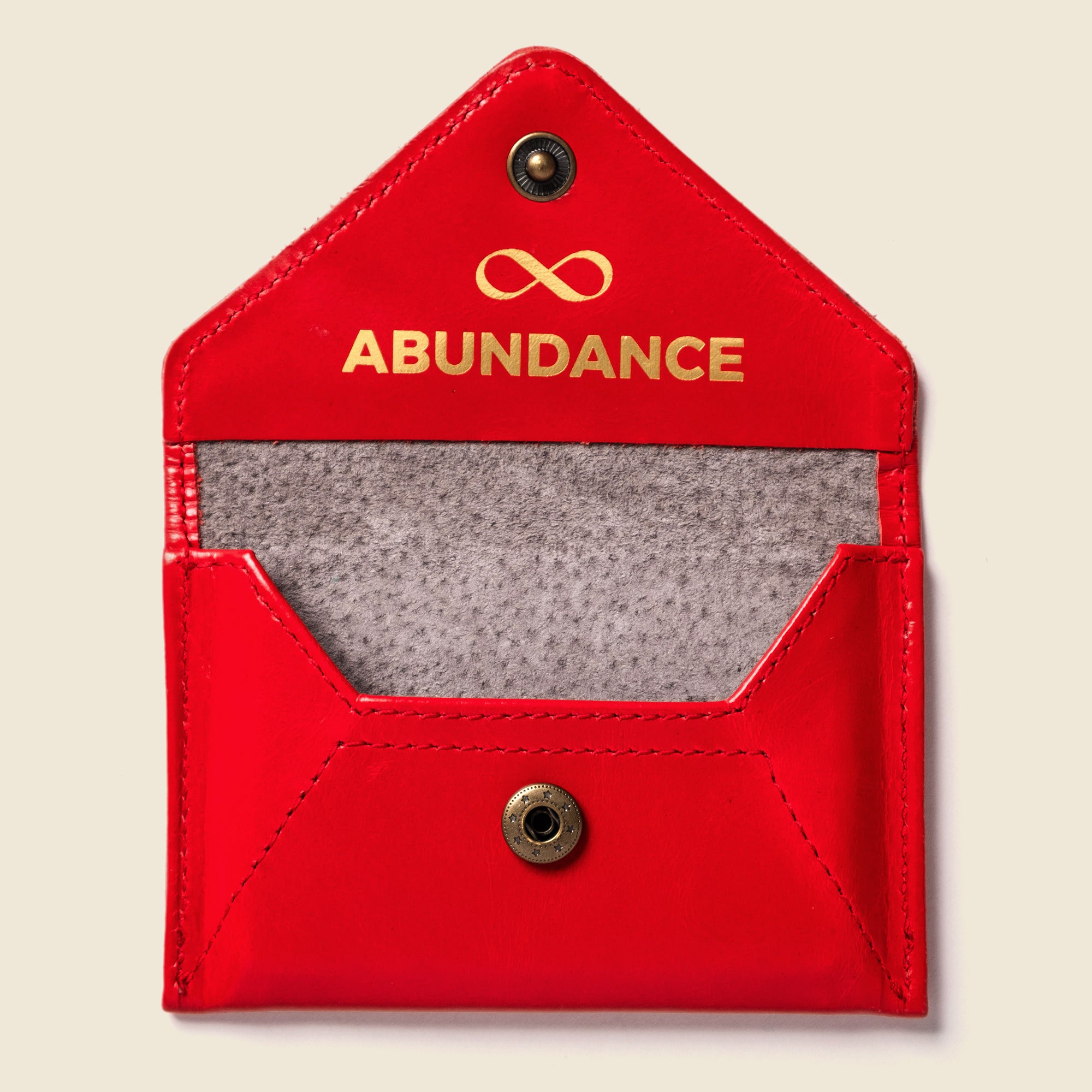 Red leather abundance wallet 