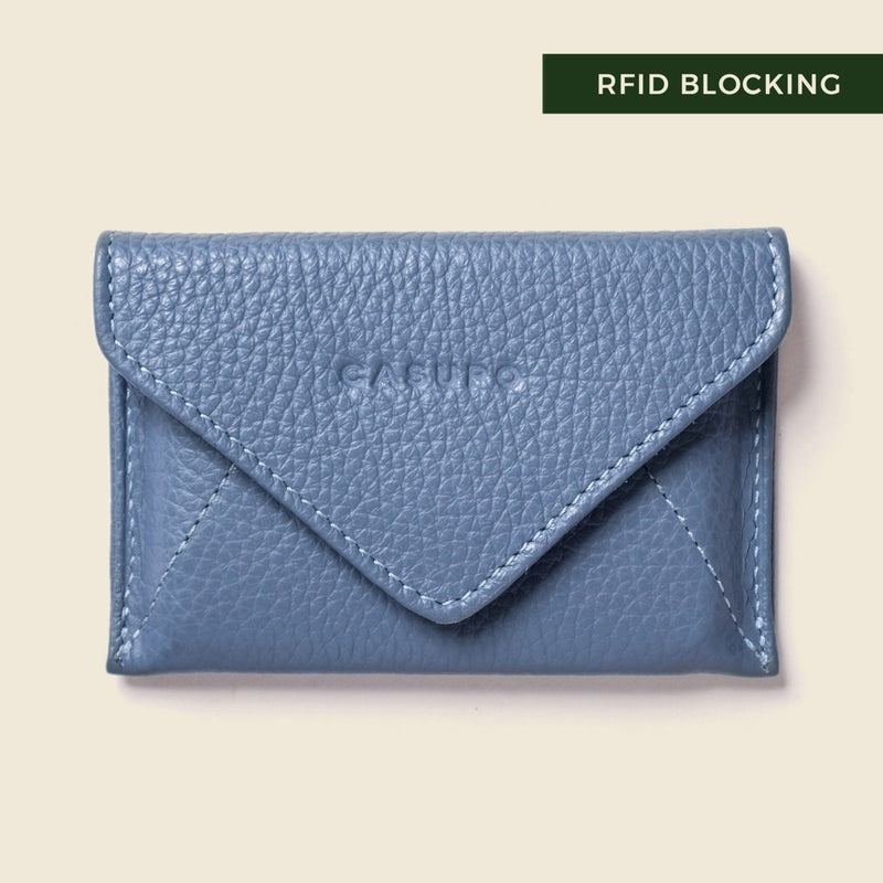 Mini Envelope Wallet With RFID protection - Sky Blue