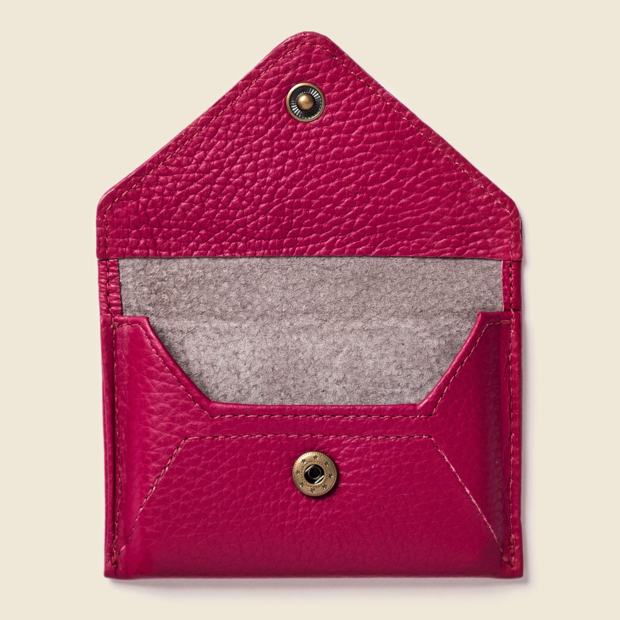 Pink berry leather wallet for women