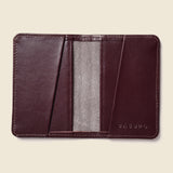 Compact Bifold Wallet with RFID Protection - Burgundy