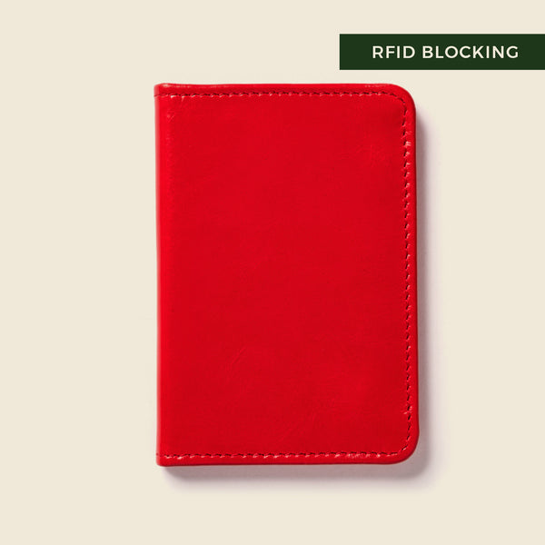 Compact Bifold with RFID Protection - Fire Red