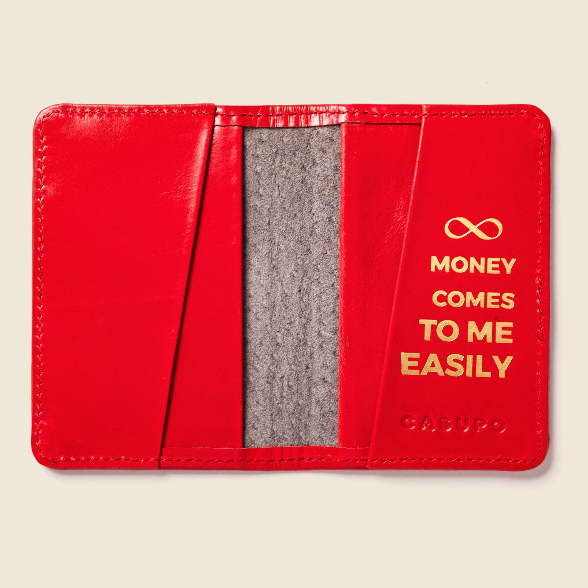 Abundance red leather wallet for women