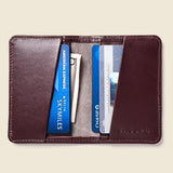 Compact Bifold Wallet with RFID Protection - Burgundy