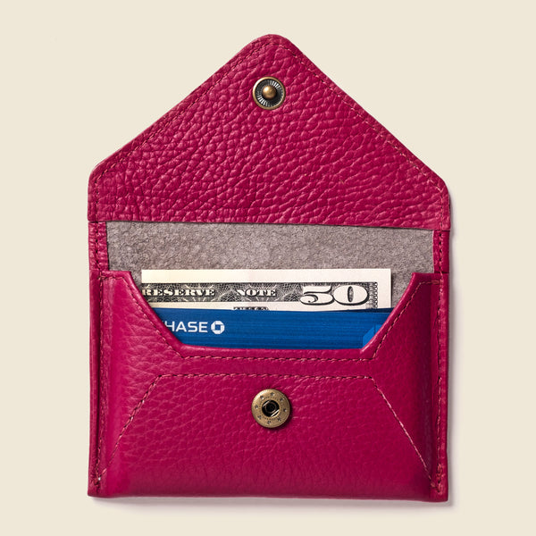 Mini Envelope Wallet With RFID protection - Berry