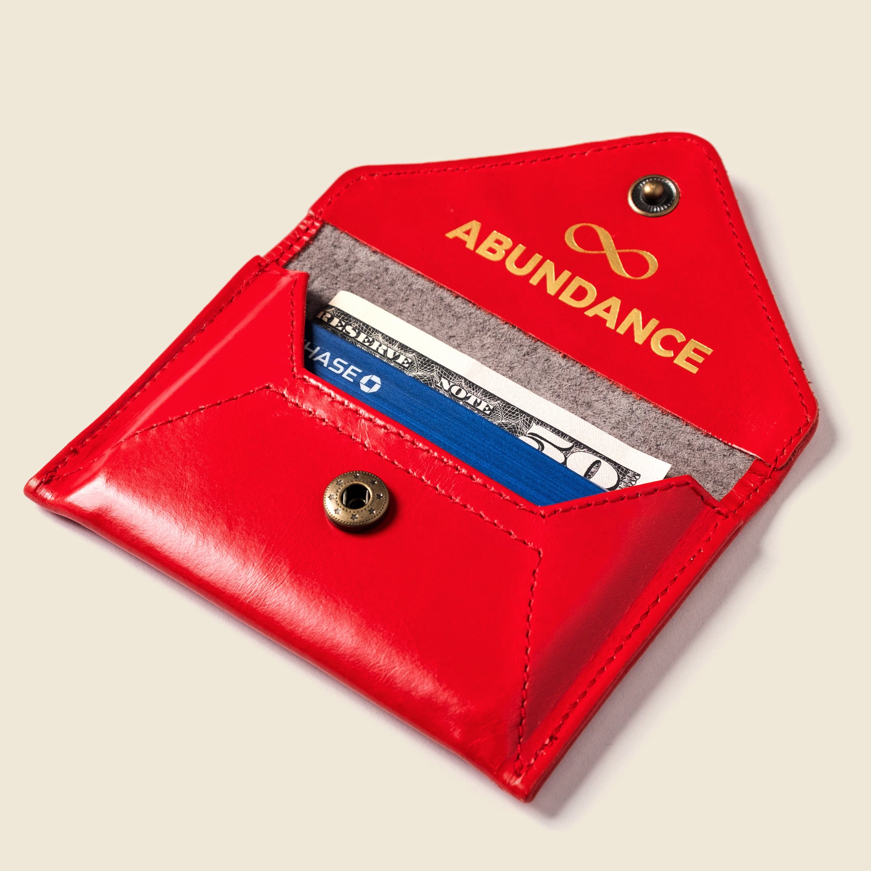 abundance red wallet