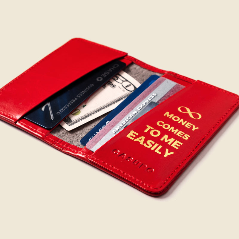 Compact Bifold with RFID Protection - Fire Red