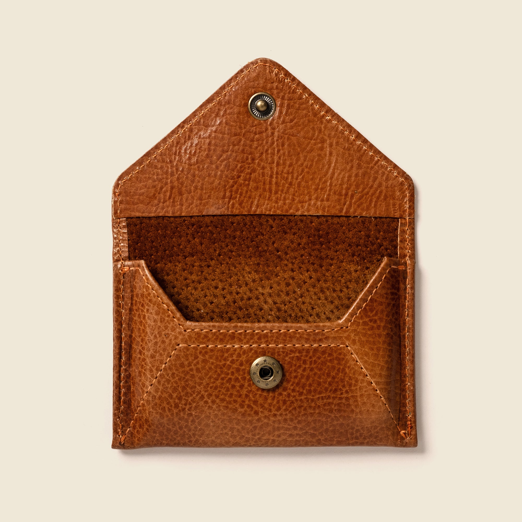 premium brown leather envelope wallet for men 
