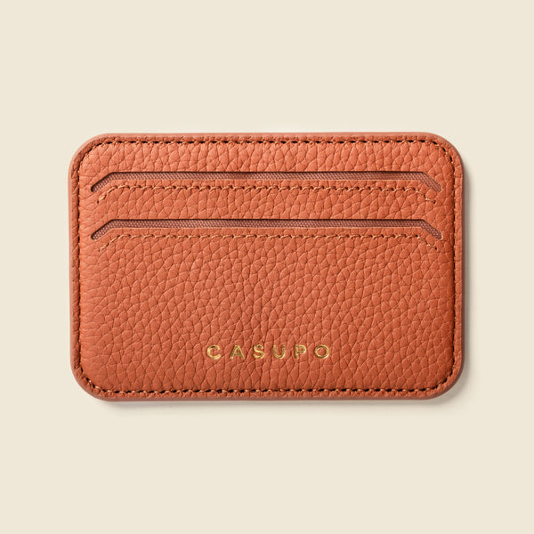 Mag Safe Leather Wallet with RFID - Tan