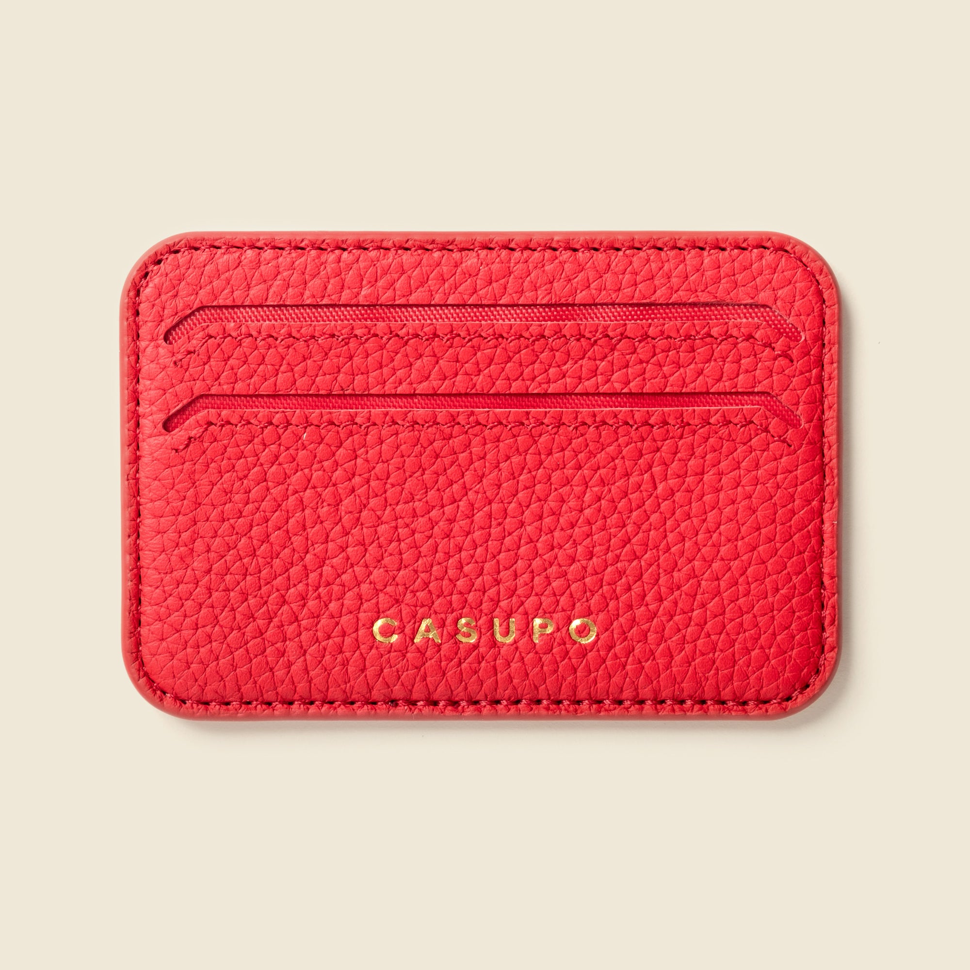Red Leather Mag safe Iphone wallet for women