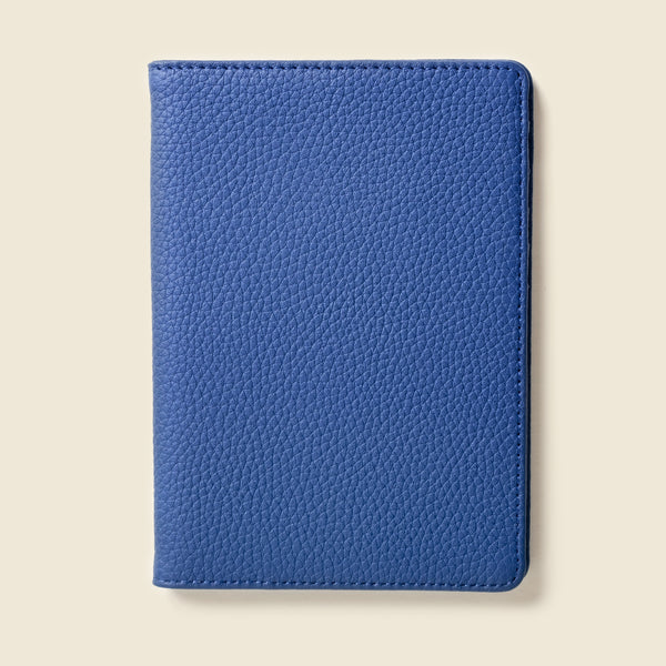 Leather Passport Wallet with RFID Shield- Cobalt