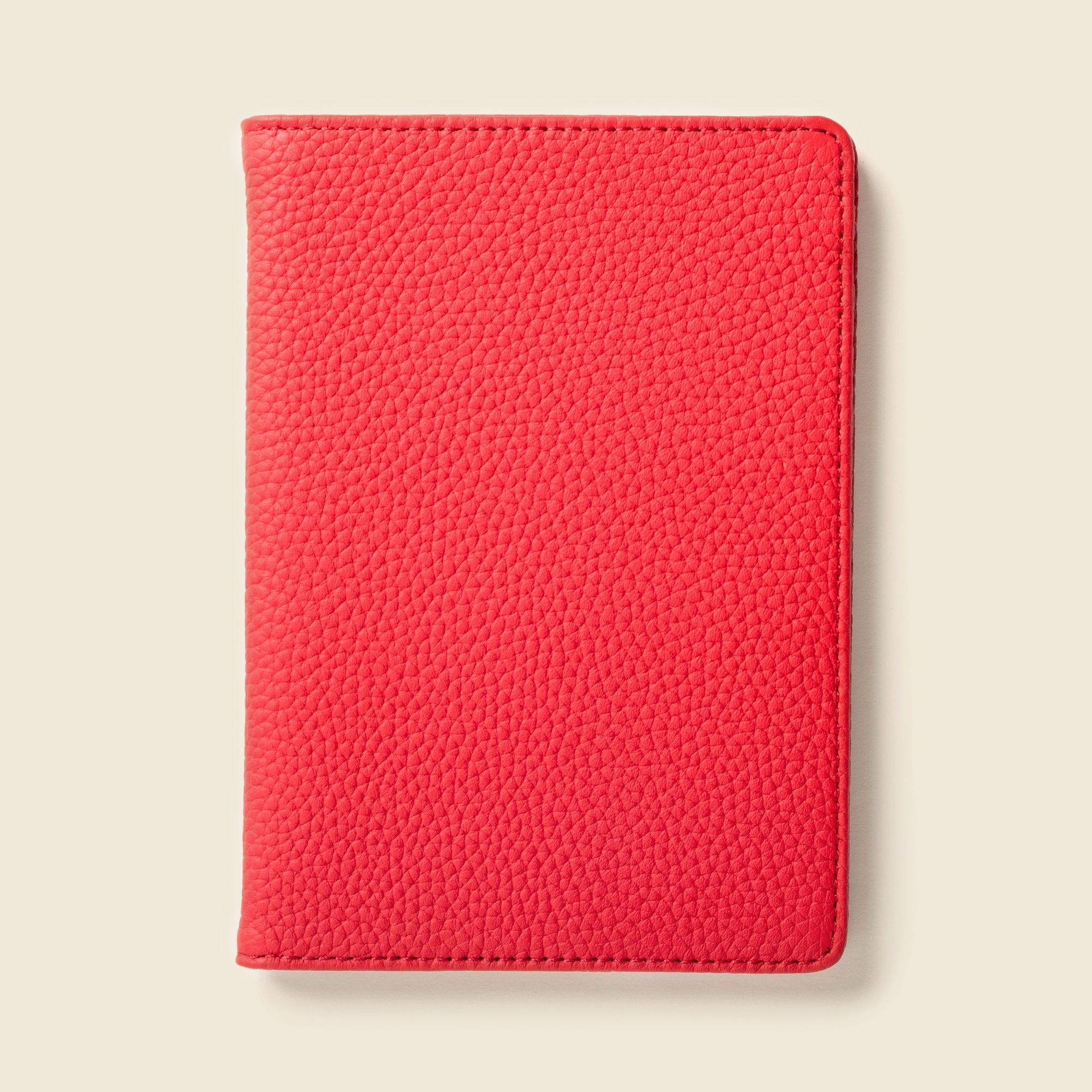 Red leather passport Wallet with RFID