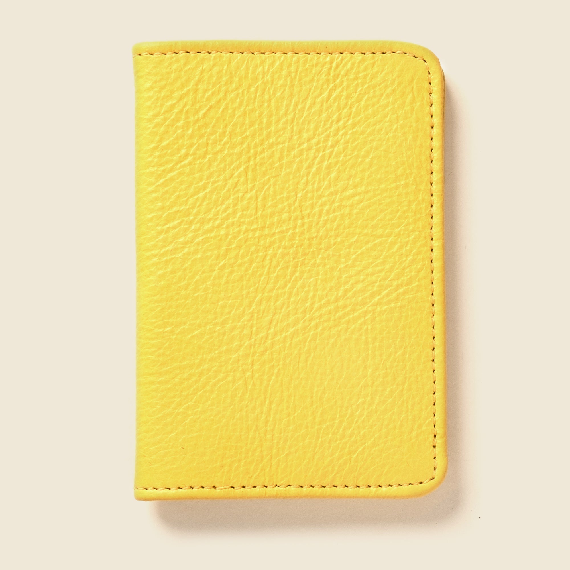yellow minimalist bifold leather bifold wallet for women