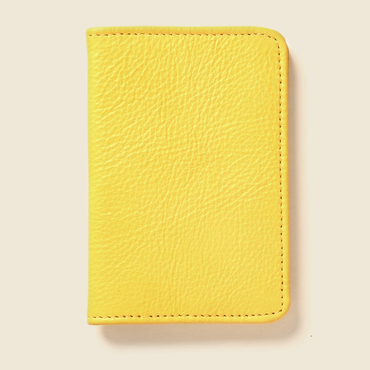 Bright Yellow compact bifold wallet with RFID protection