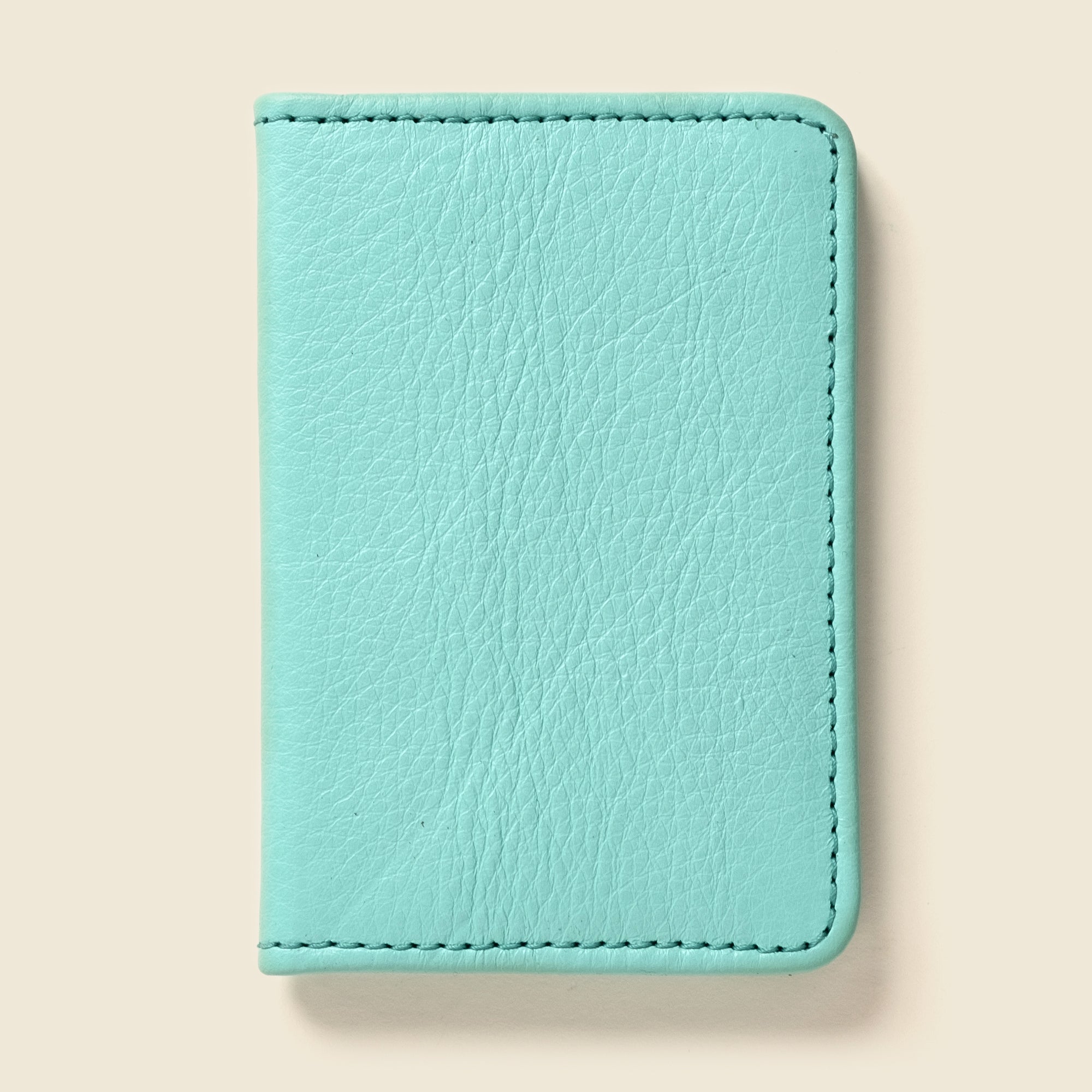 baby blue leather bifold wallet for women