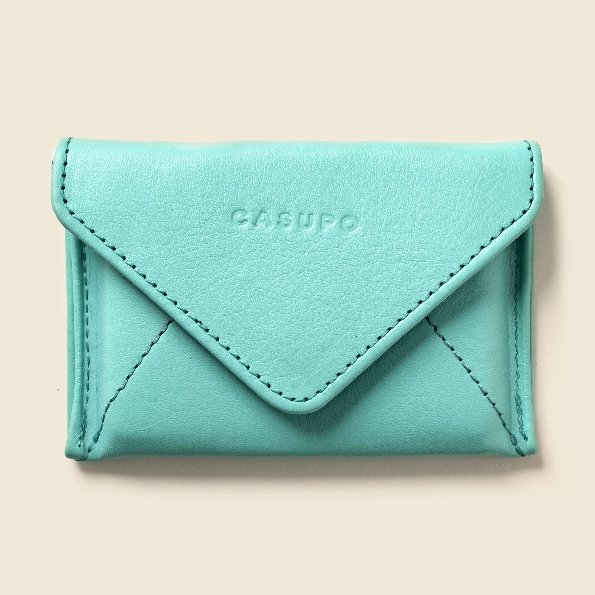 baby blue leather envelope wallet